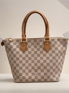 LOUIS VUITTON Saleya Tote Bag Damier Canvas Azur
